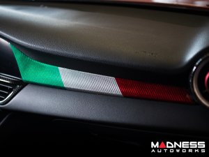 Alfa Romeo Giulia Dash Trim Kit - Carbon Fiber - Feroce Carbon - Italian Theme